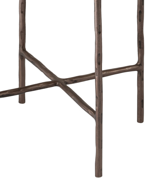 Marlow Bronze Recycled Glass Top And Iron Base Bunching End Table, 1 Piece (Style 2)