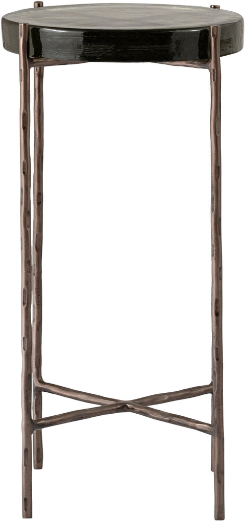 Marlow Bronze Recycled Glass Top And Iron Base Bunching End Table, 1 Piece (Style 2)