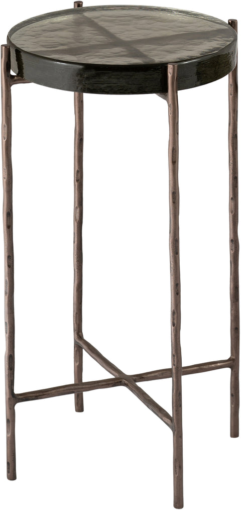 Marlow Bronze Recycled Glass Top And Iron Base Bunching End Table, 1 Piece (Style 2)