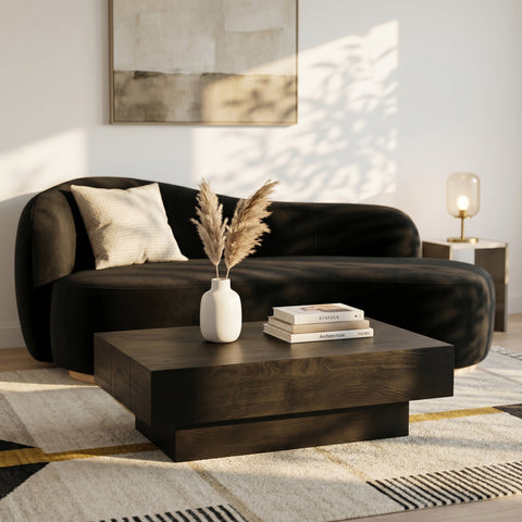 Harper Black Mango Wood Coffee Table, 1 Piece
