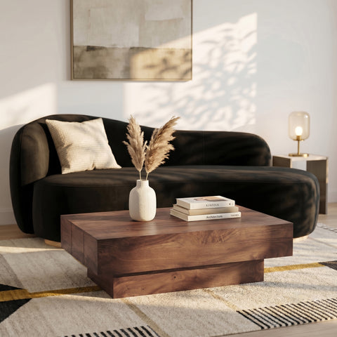 Harper Brown Mango Wood Coffee Table, 1 Piece