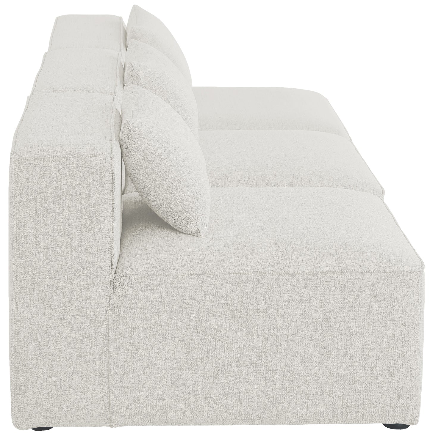 crescent cream durable linen textured modular sofa s108a