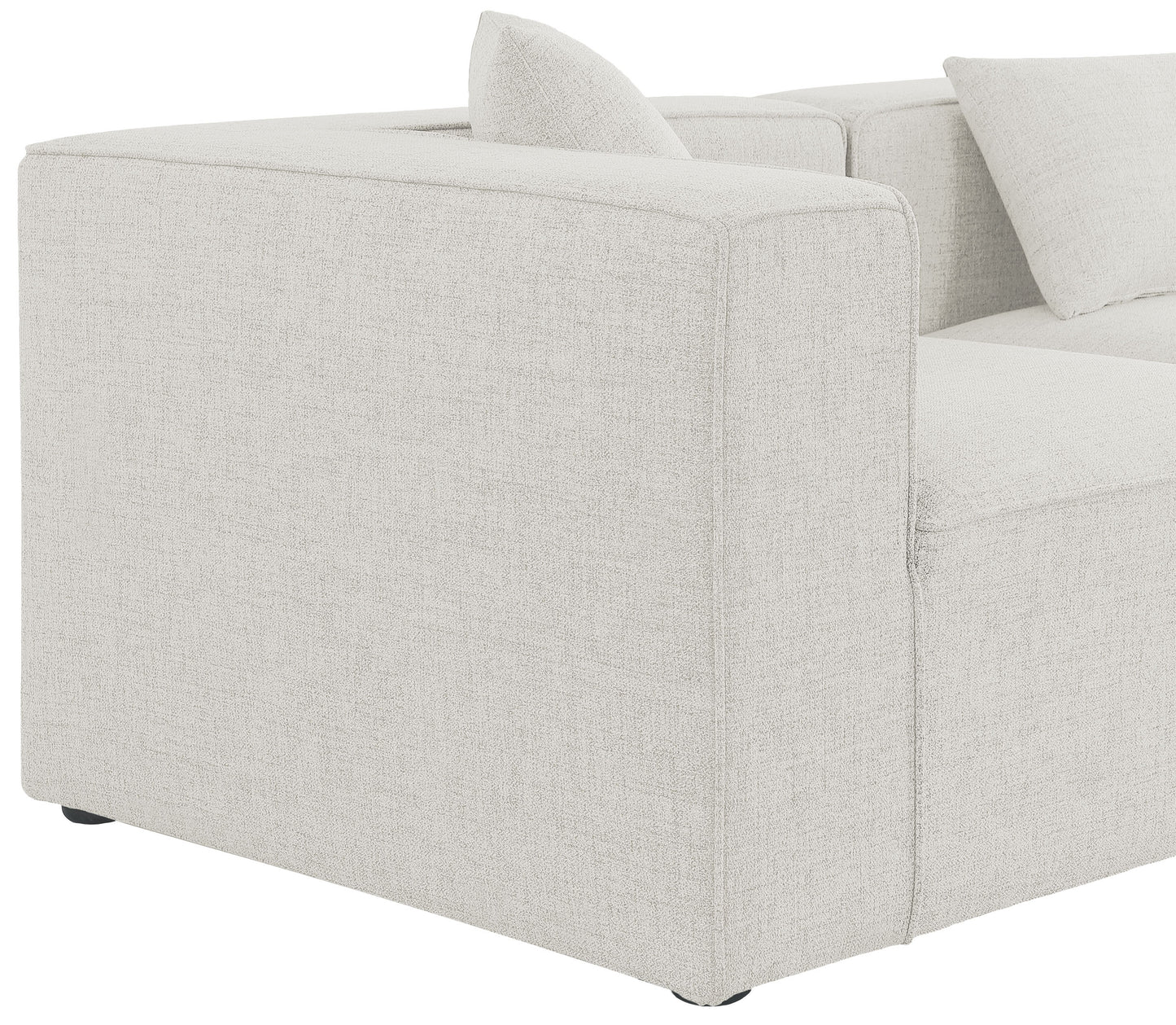 crescent cream durable linen textured modular sofa s108b