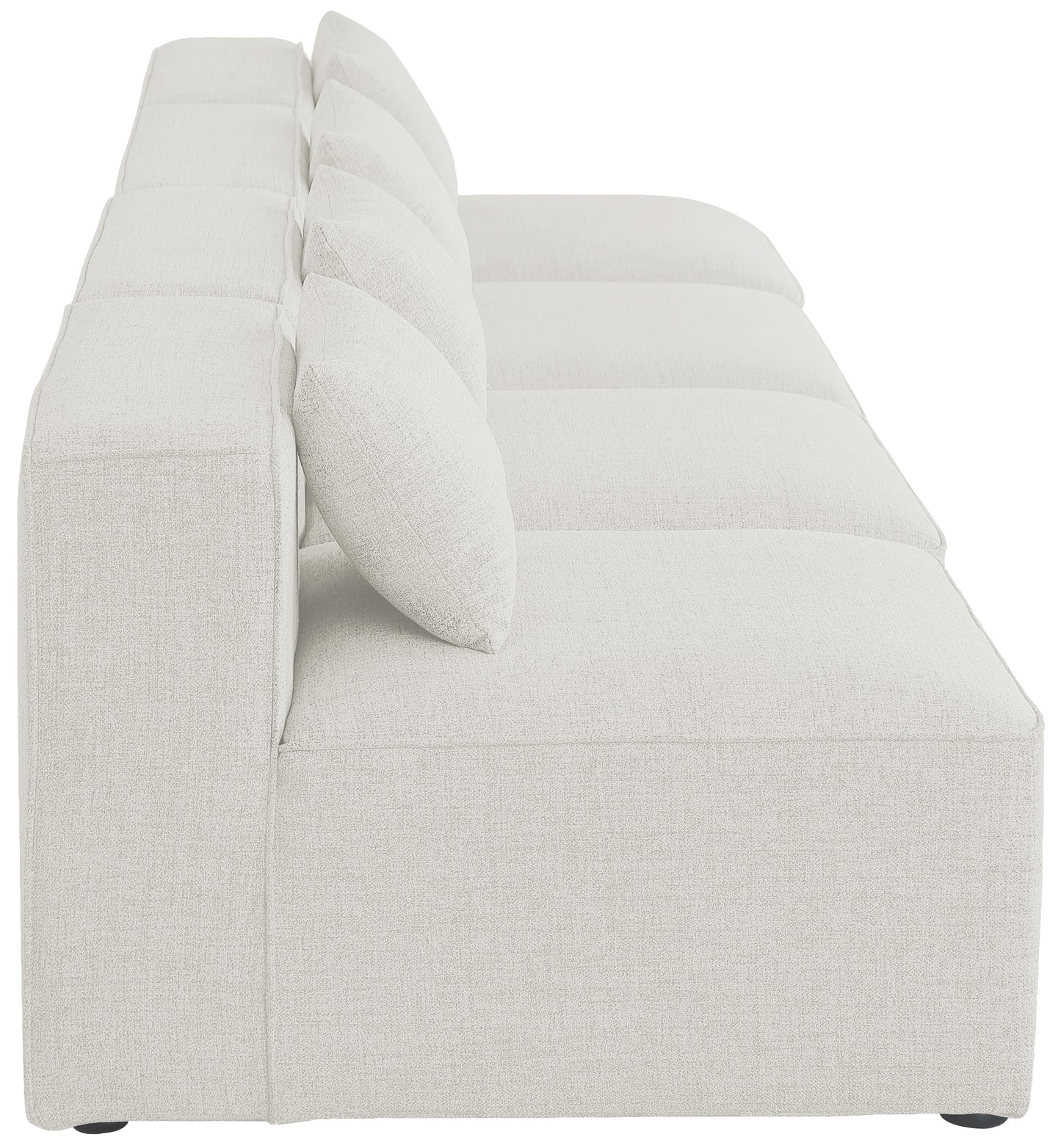 crescent cream durable linen textured modular sofa s144a