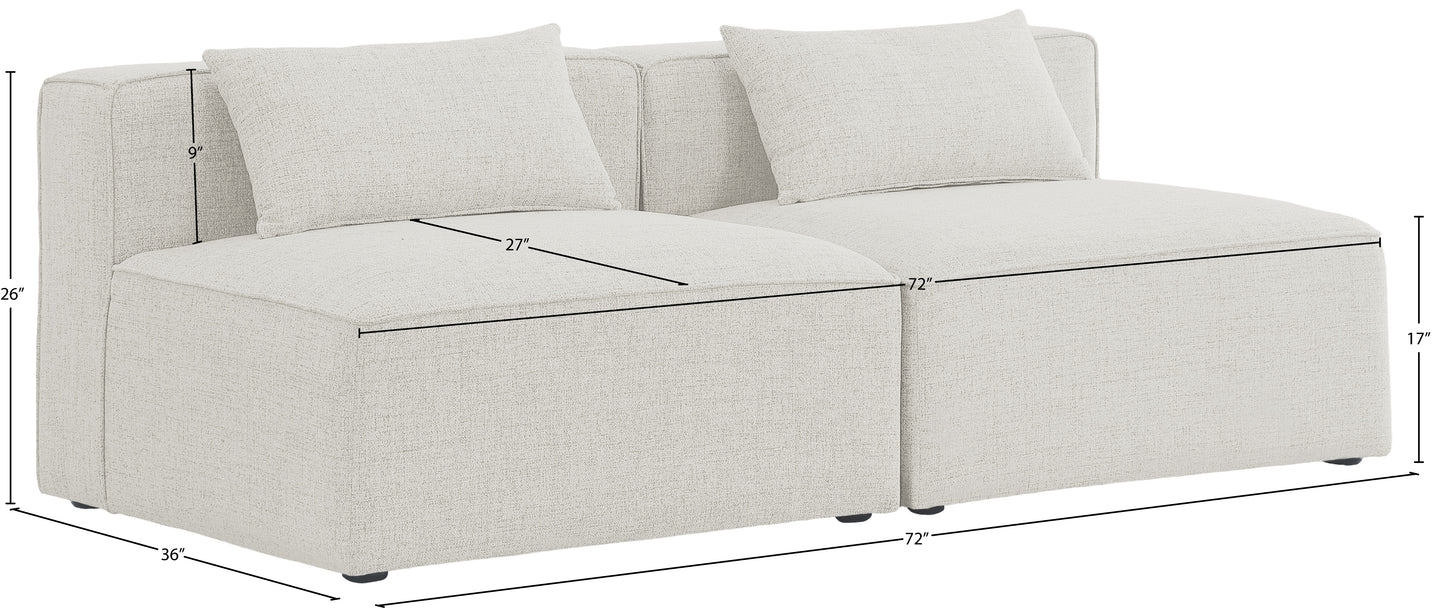 crescent cream durable linen textured modular sofa s72a