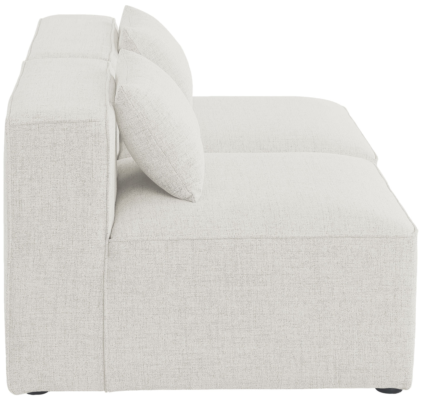 crescent cream durable linen textured modular sofa s72a