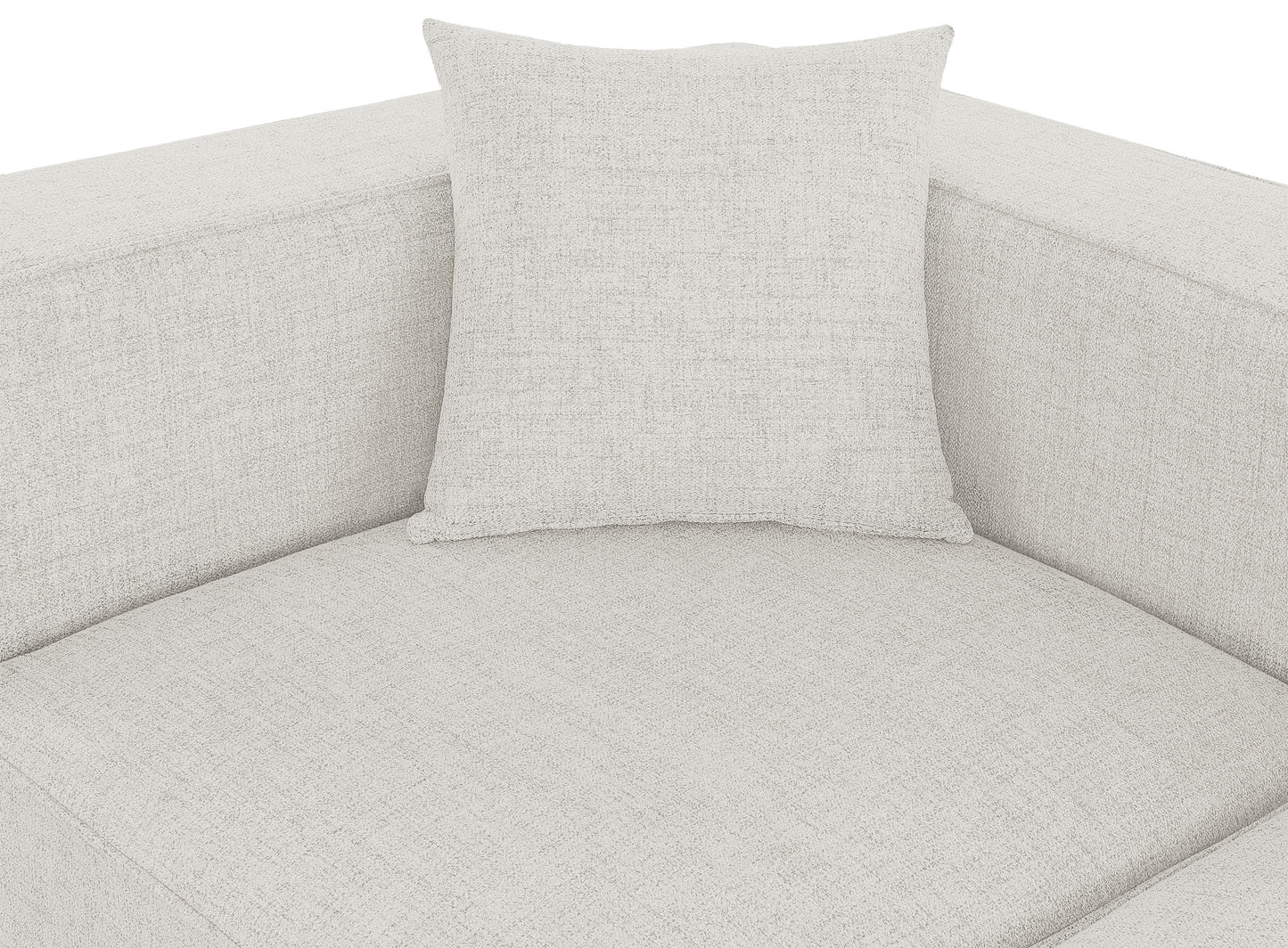 crescent cream durable linen textured modular sectional sec4b