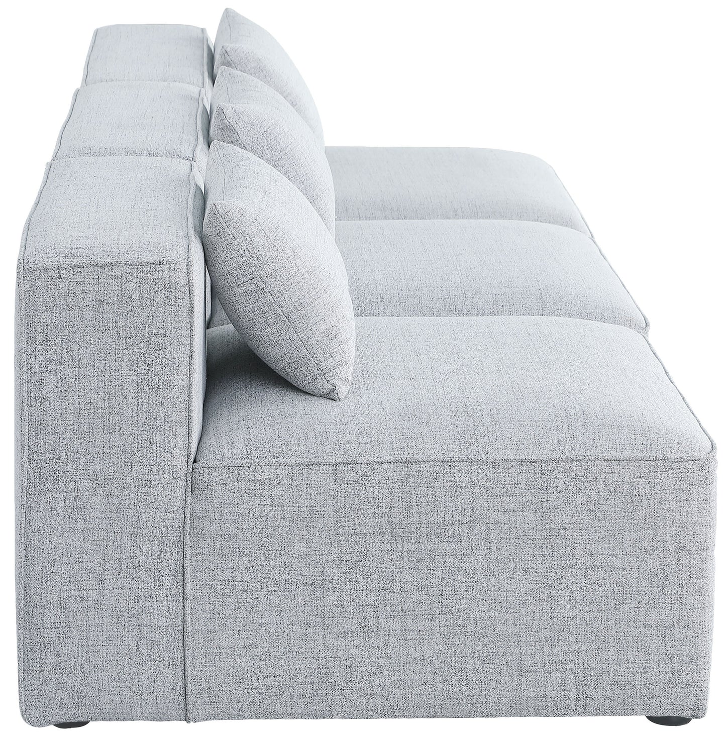 crescent grey durable linen textured modular sofa s108a