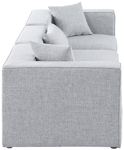 Crescent Grey Durable Linen Textured Modular Sofa S108B