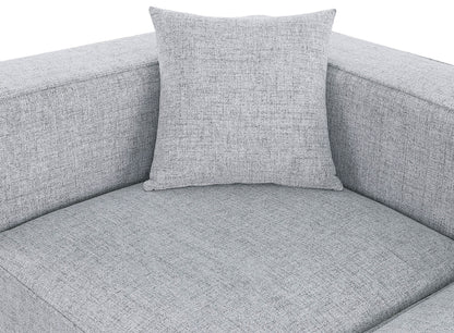 Crescent Grey Durable Linen Textured Modular Sofa S108B