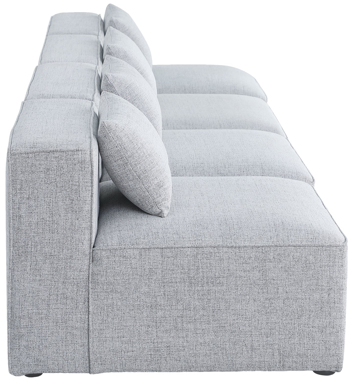 crescent grey durable linen textured modular sofa s144a