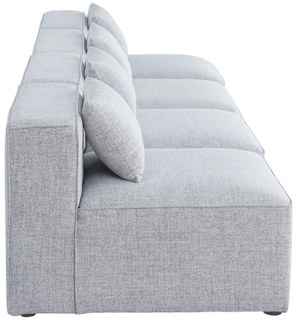 Crescent Grey Durable Linen Textured Modular Sofa S144A