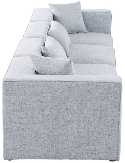 Crescent Grey Durable Linen Textured Modular Sofa S144B