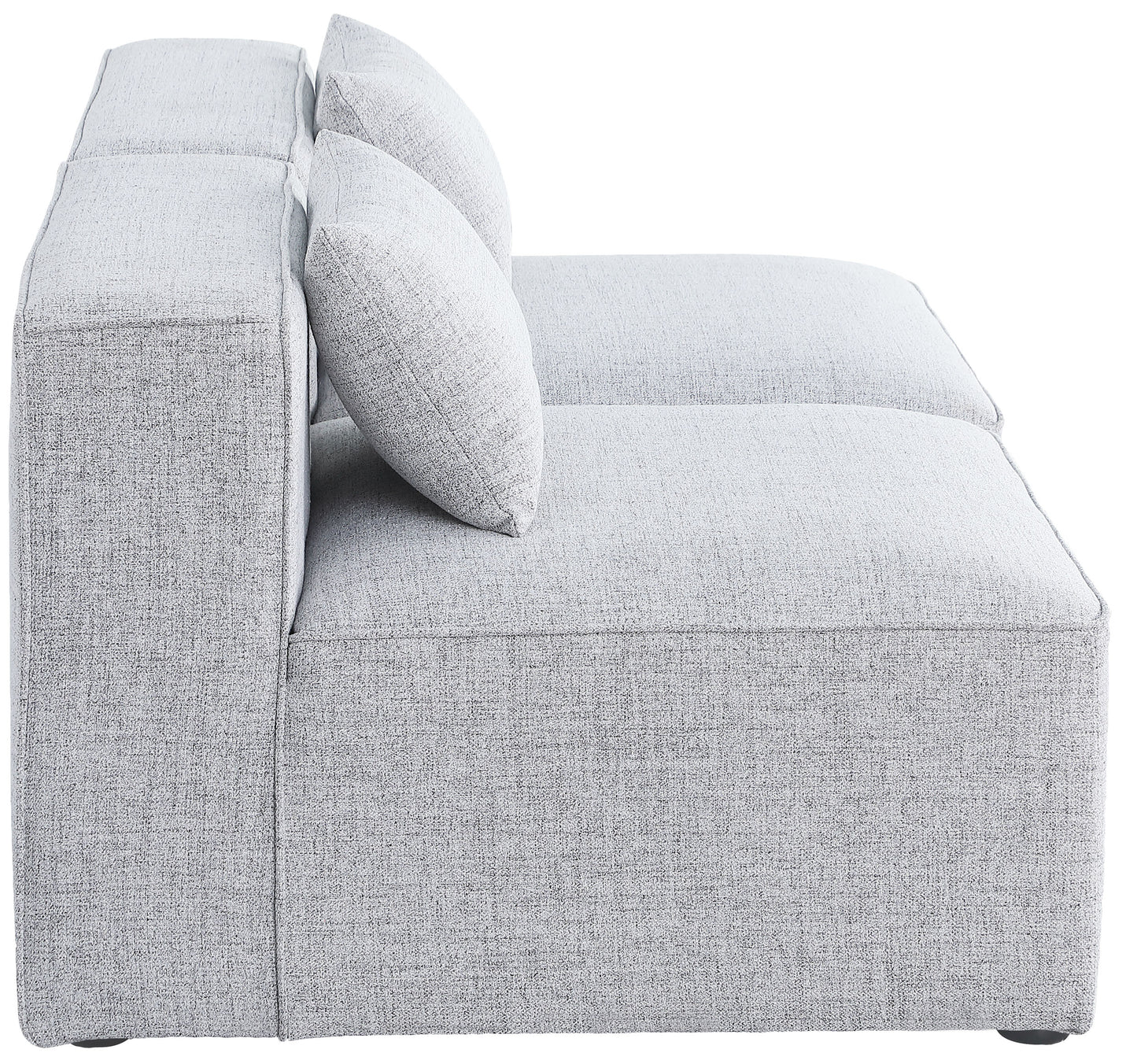 crescent grey durable linen textured modular sofa s72a