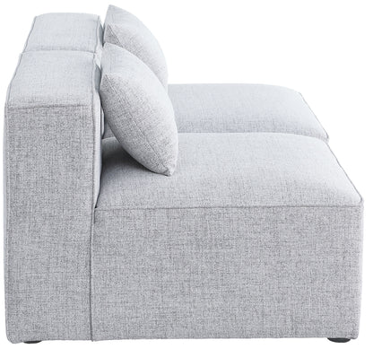 Crescent Grey Durable Linen Textured Modular Sofa S72A