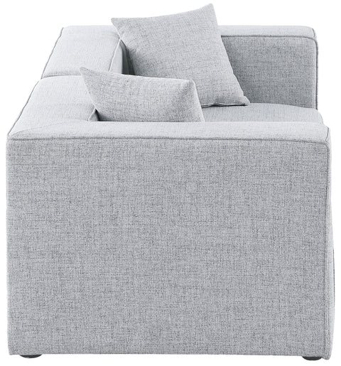 Crescent Grey Durable Linen Textured Modular Sofa S72B