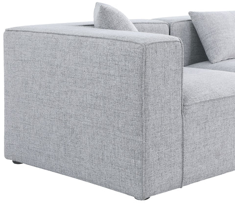 Crescent Grey Durable Linen Textured Modular Sofa S72B