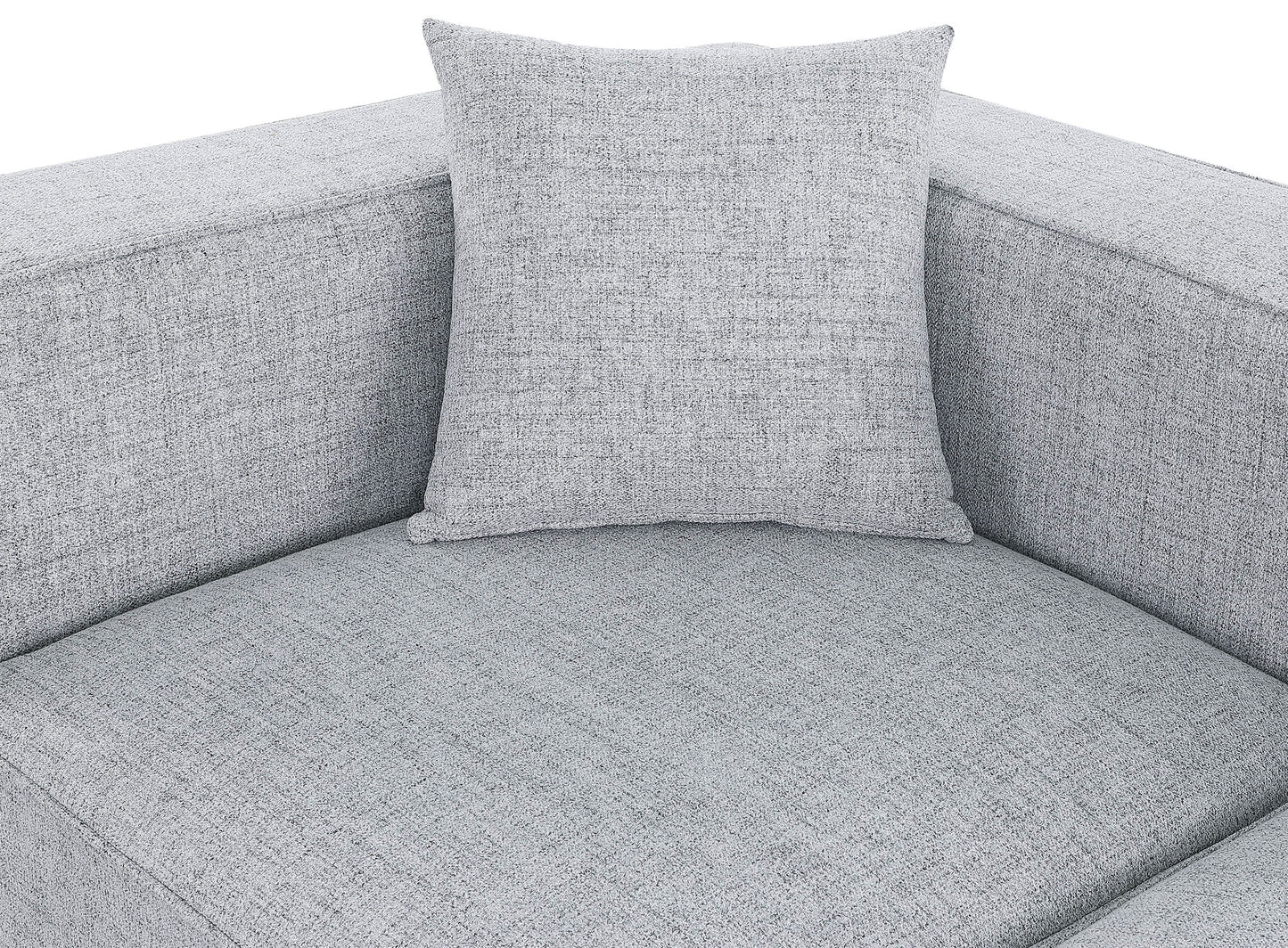 crescent grey durable linen textured modular sectional sec4b