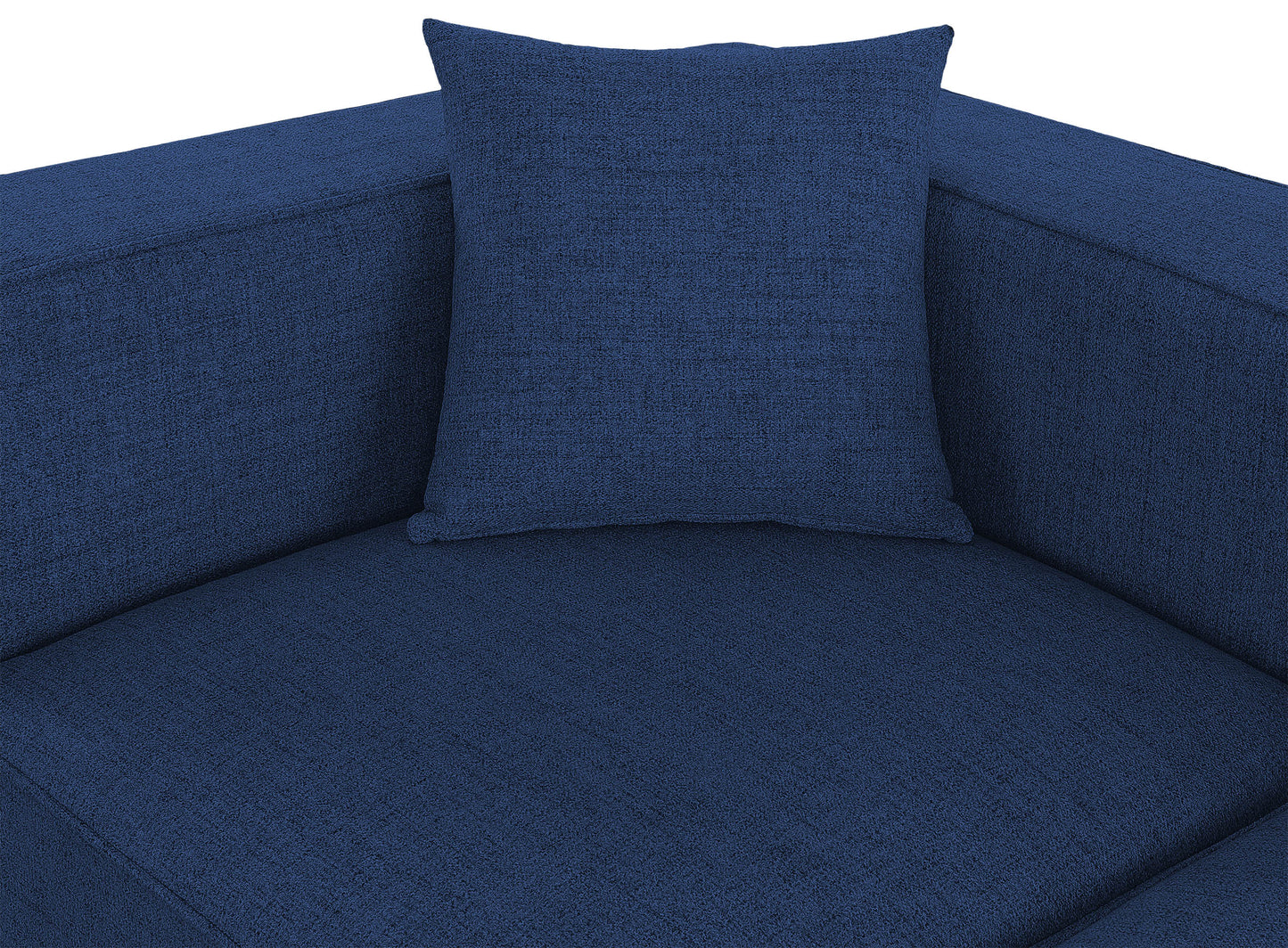 crescent navy durable linen textured corner chair corner