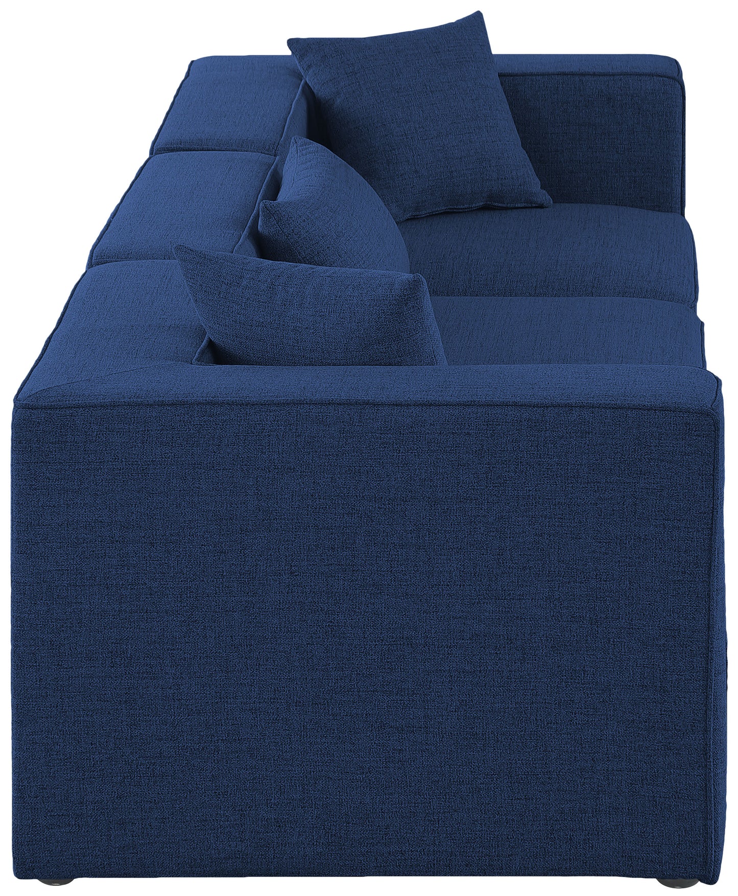 crescent navy durable linen textured modular sofa s108b