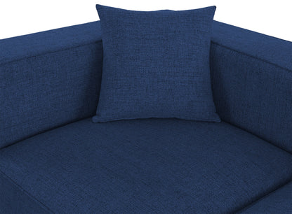 Crescent Navy Durable Linen Textured Modular Sofa S108B