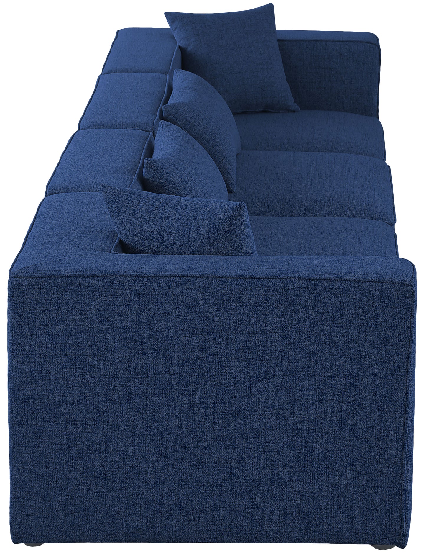 crescent navy durable linen textured modular sofa s144b