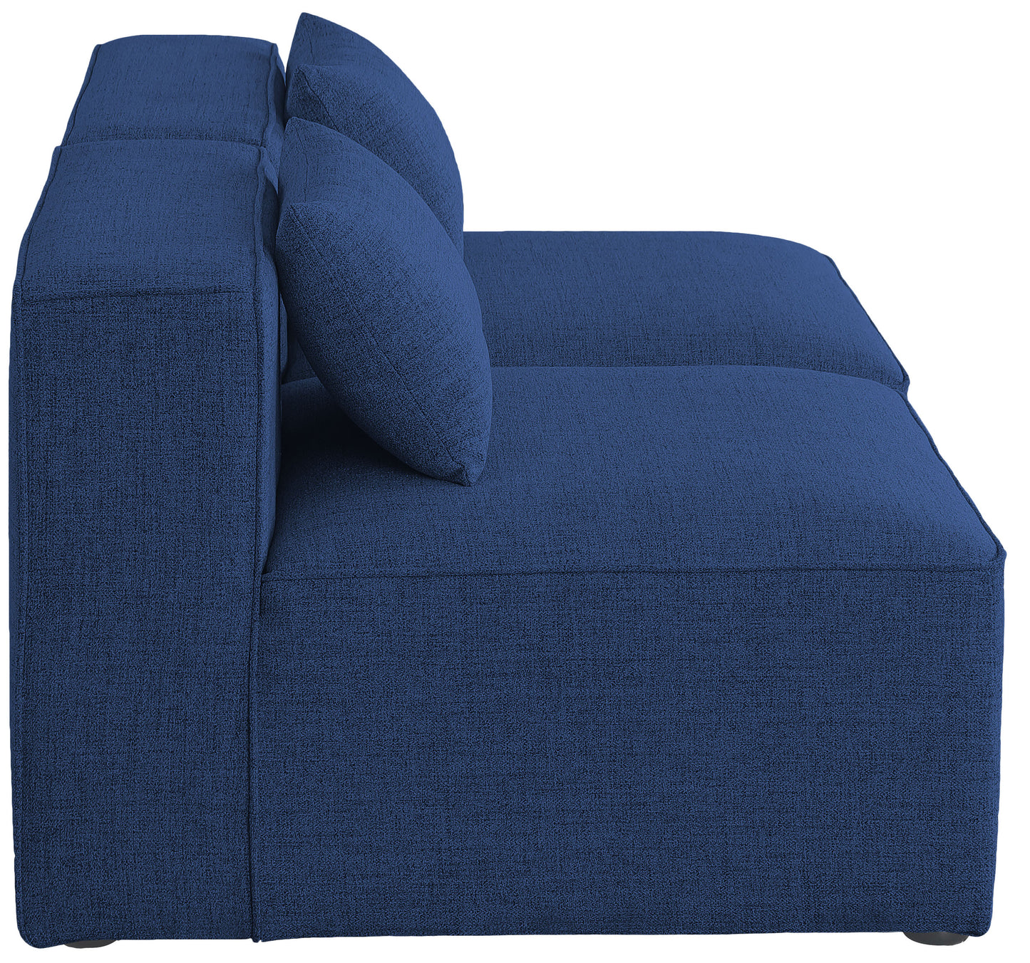 crescent navy durable linen textured modular sofa s72a