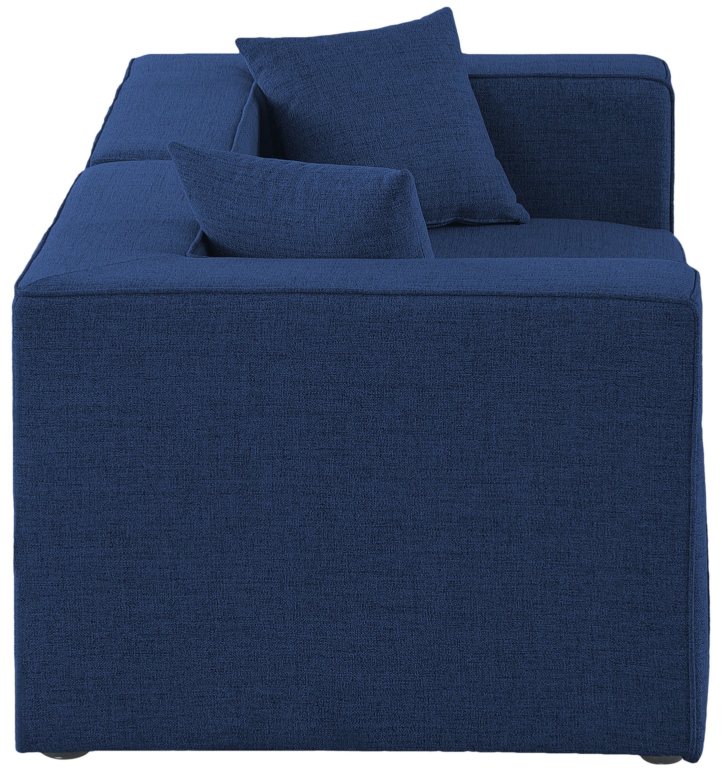 crescent navy durable linen textured modular sofa s72b