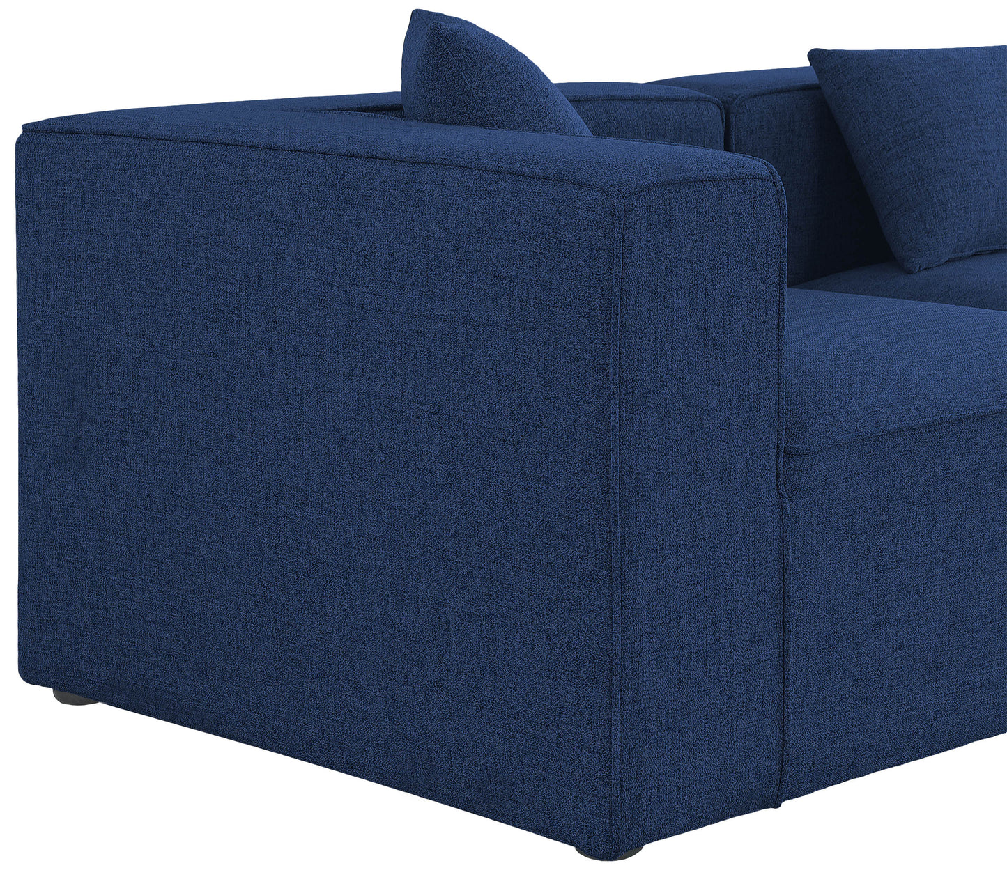 crescent navy durable linen textured modular sofa s72b