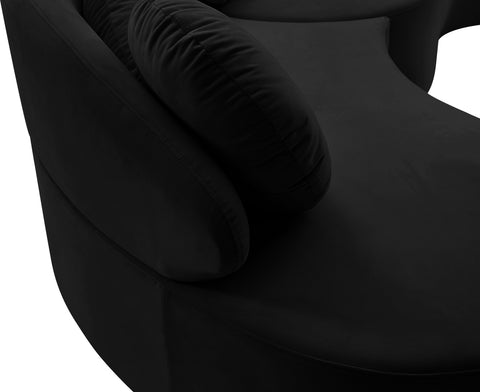 Carlyle Black Velvet 3pc. Sectional (3 Boxes) Sectional