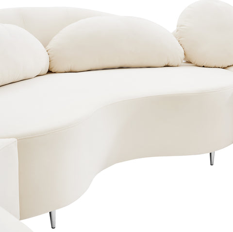Carlyle Cream Velvet 3pc. Sectional (3 Boxes) Sectional