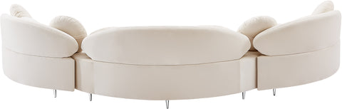 Carlyle Cream Velvet 3pc. Sectional (3 Boxes) Sectional