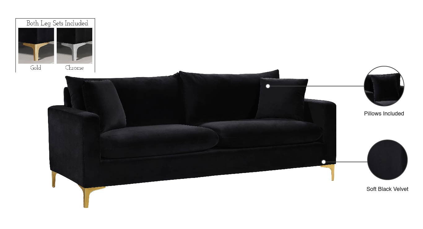 barrel black velvet sofa s