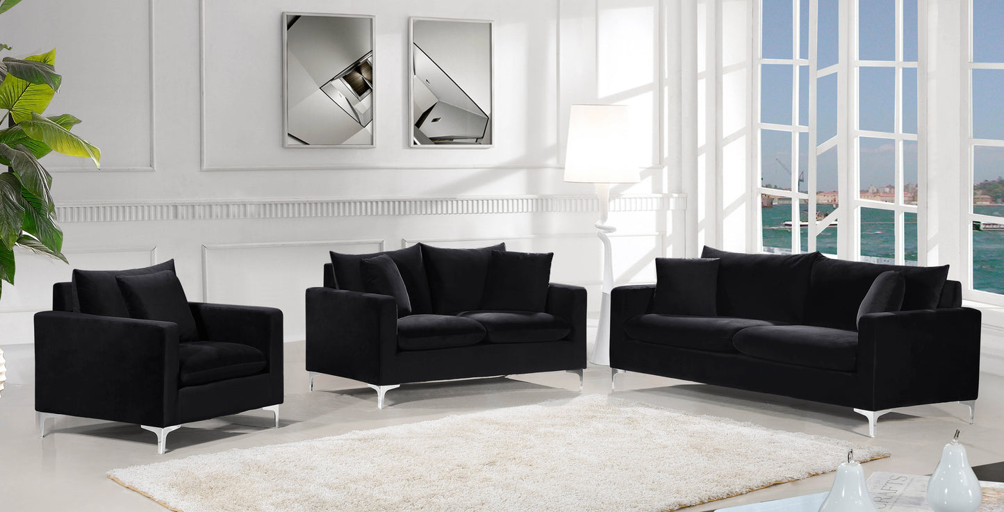 barrel black velvet sofa s