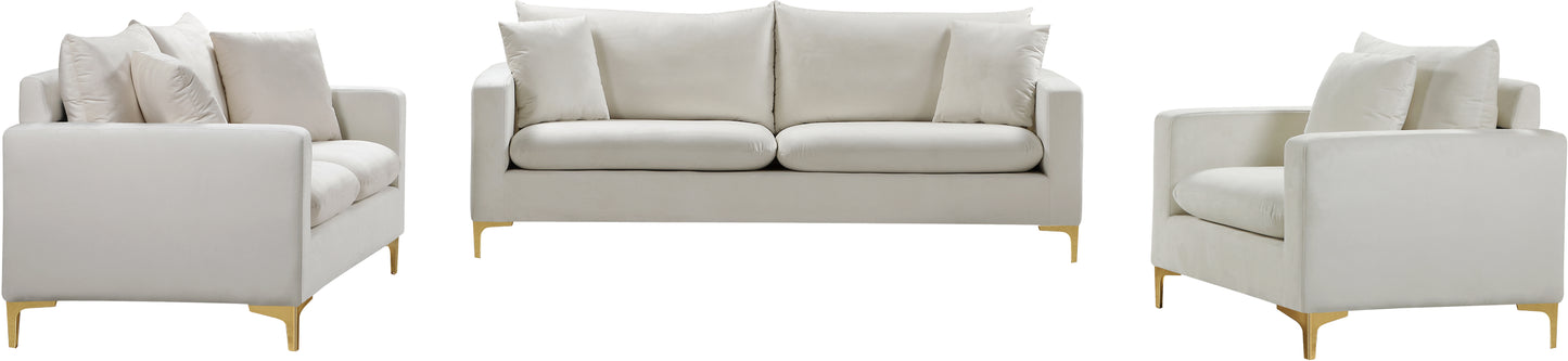 barrel cream velvet sofa s