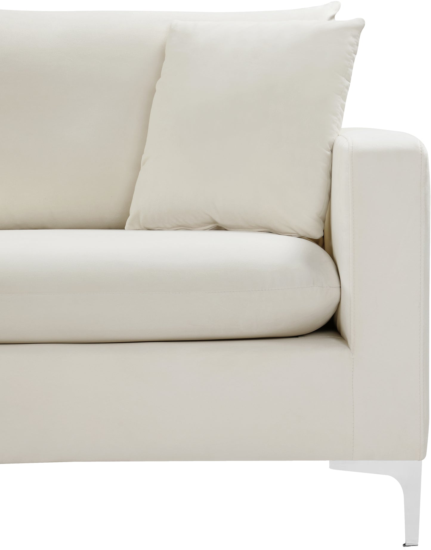 barrel cream velvet sofa s