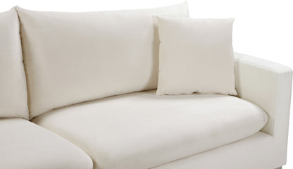 Barrel Cream Velvet Sofa S