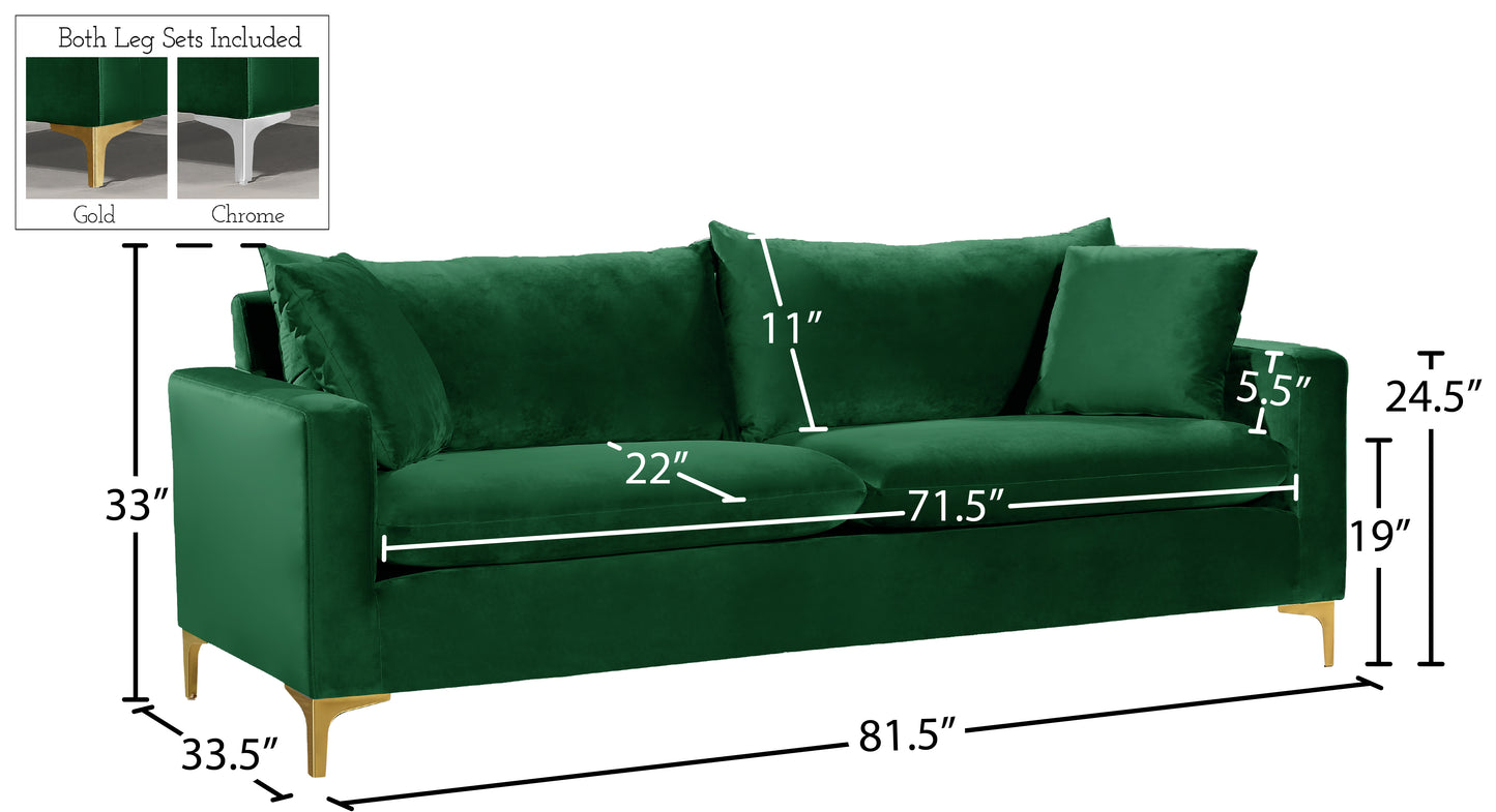 barrel green velvet sofa s