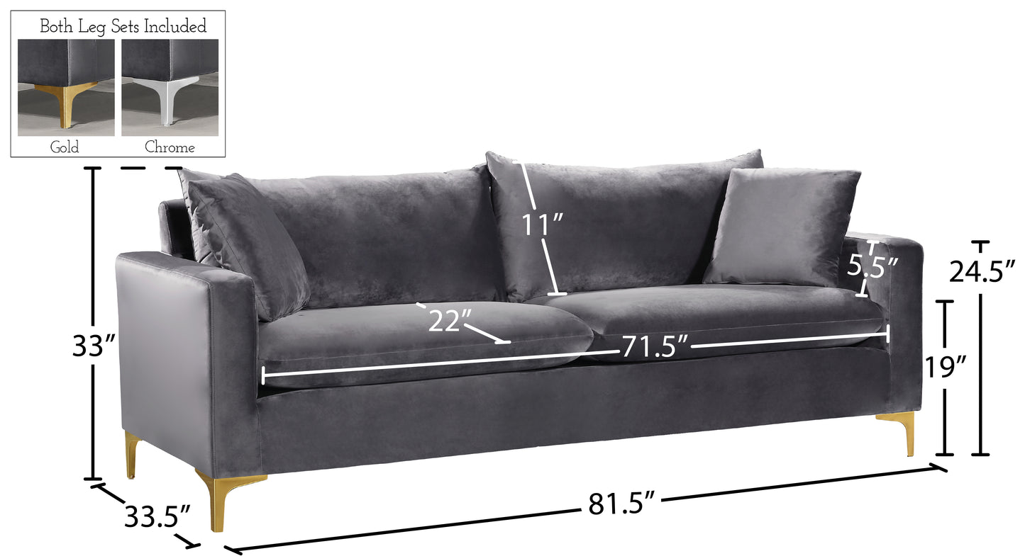 barrel grey velvet sofa s