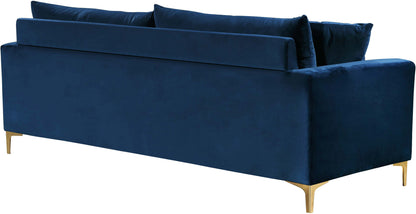 Barrel Navy Velvet Sofa S