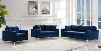 Barrel Navy Velvet Sofa S