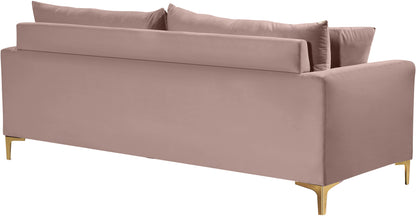 Barrel Pink Velvet Sofa S