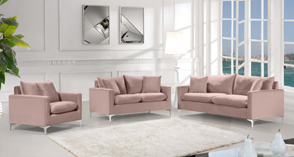 Barrel Pink Velvet Sofa S