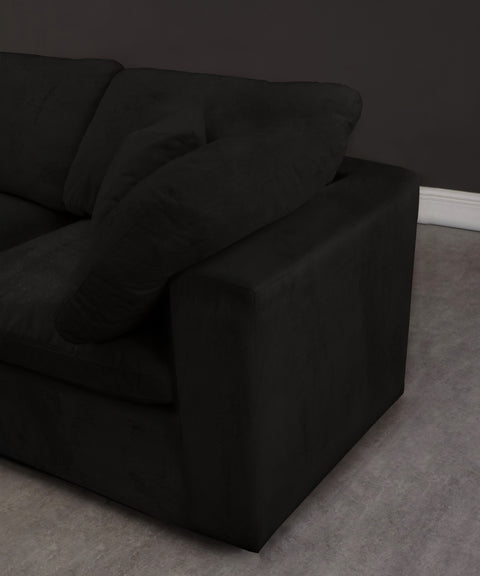 Hyatt Black Velvet Comfort Modular Sectional Sec4A