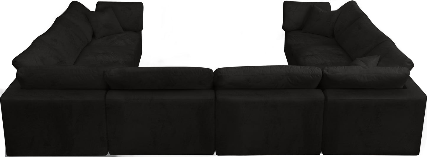 hyatt black velvet comfort modular sectional sec8a