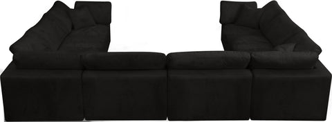 Hyatt Black Velvet Comfort Modular Sectional Sec8A