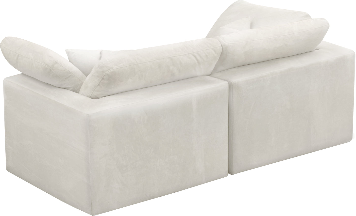 hyatt cream velvet comfort modular sofa s80