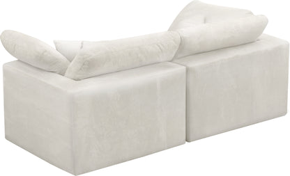 Hyatt Cream Velvet Comfort Modular Sofa S80