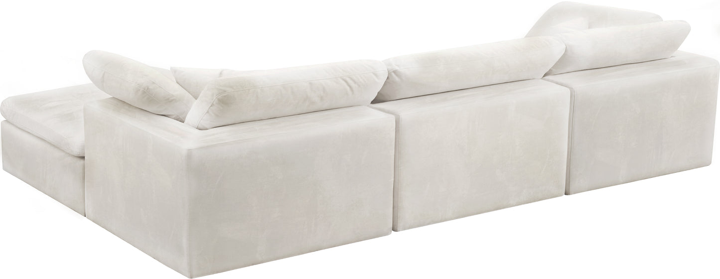 hyatt cream velvet comfort modular sectional sec4a