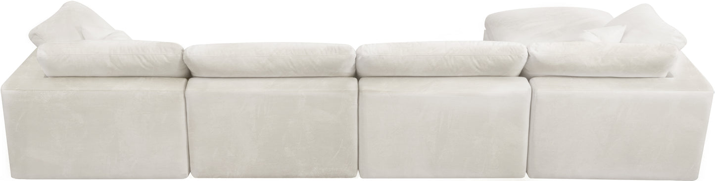 hyatt cream velvet comfort modular sectional sec5a